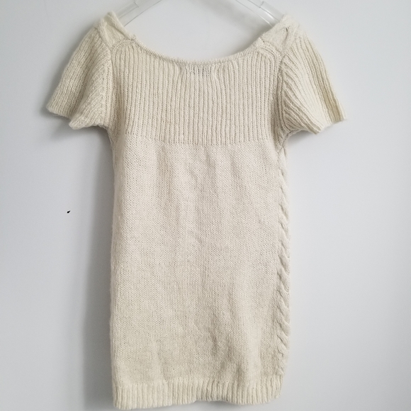 *SOLD* Stella McCartney sweater dress cable knit cream wool sz Medium - Picture 4 of 4